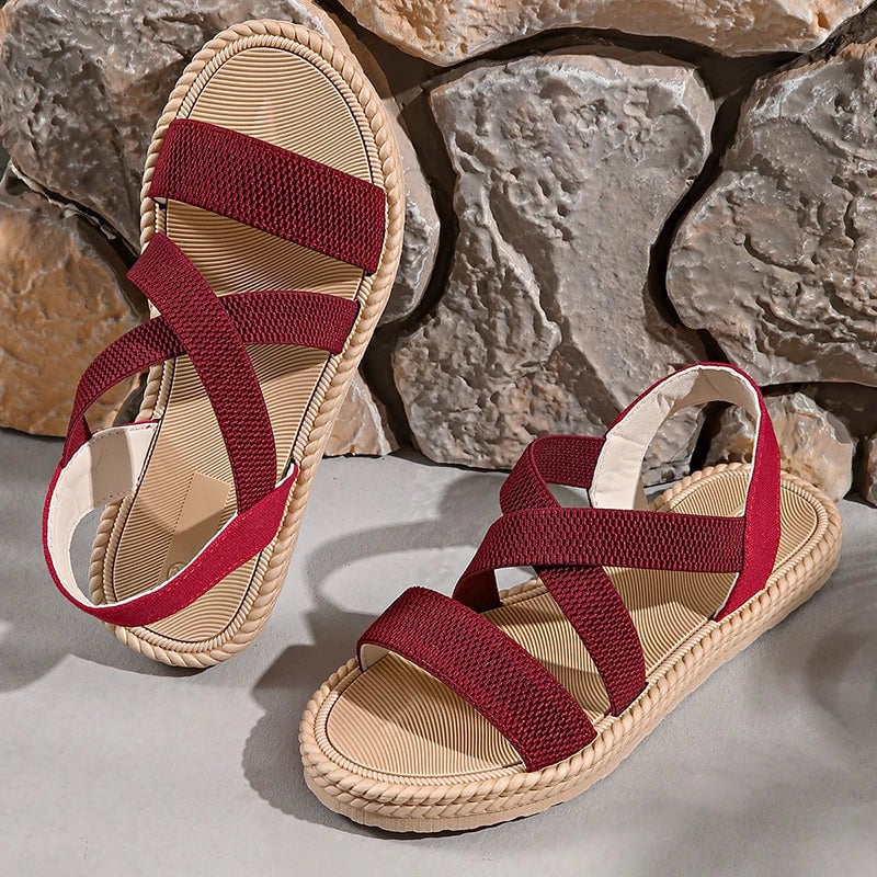 Adele woven espadrille sandals in black shown from the front