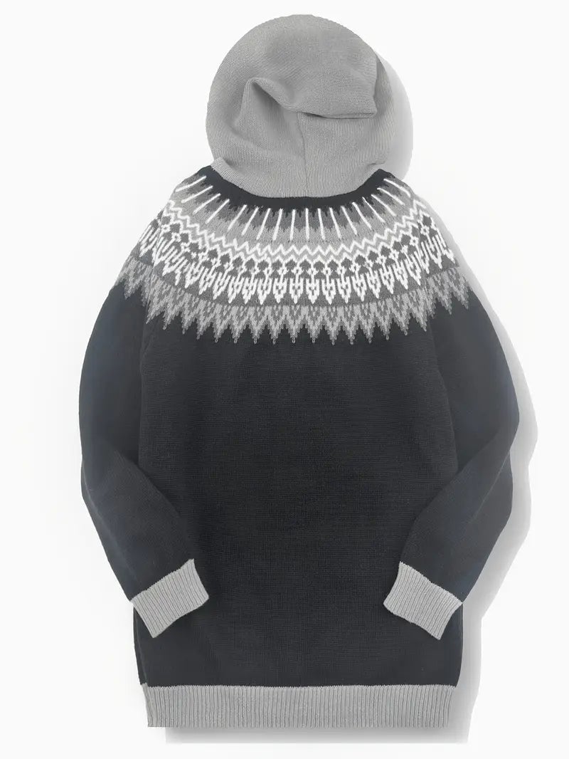 Violet Adeline hooded cardigan showing rich color and soft drape