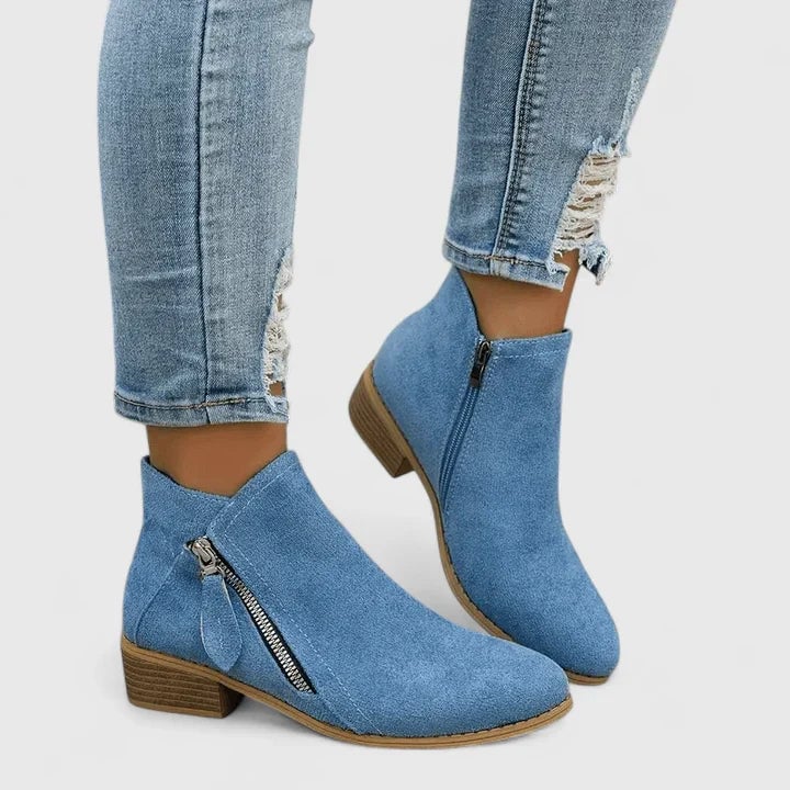 Ainsley orthopedic boot in a classic silhouette showing cushioned interior and supportive sole, available in multiple colors