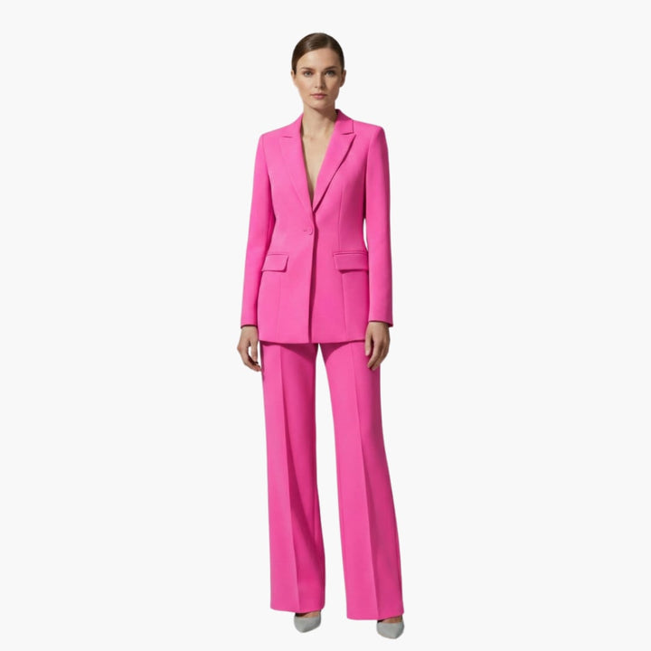 Allegra suit set styled with heels for a polished office-ready look