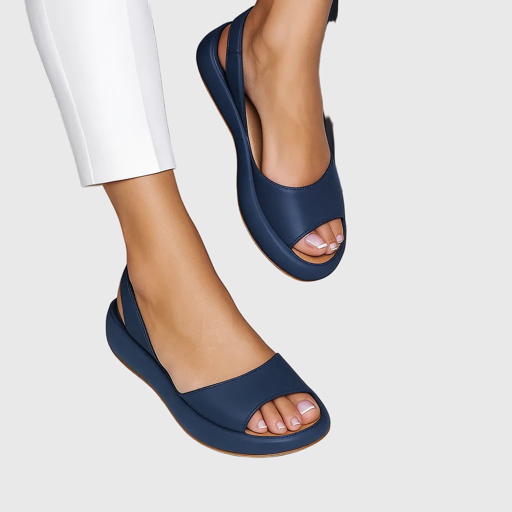 Amelia women's sandals in pink, angled view on neutral background