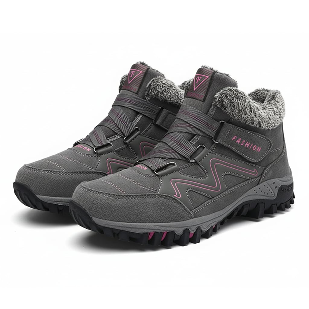 Close-up of the water-resistant upper material on Anne orthopedic boots