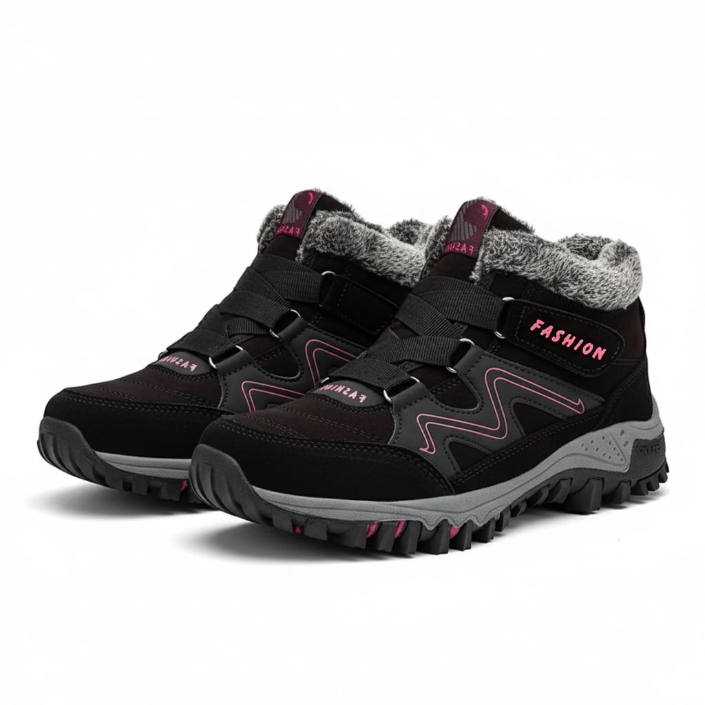 Top-down view of Anne orthopedic boots highlighting the supportive footbed