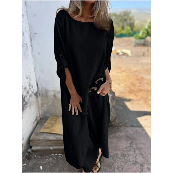 Model wearing the Ashleigh two-piece ensemble styled for a casual daytime look