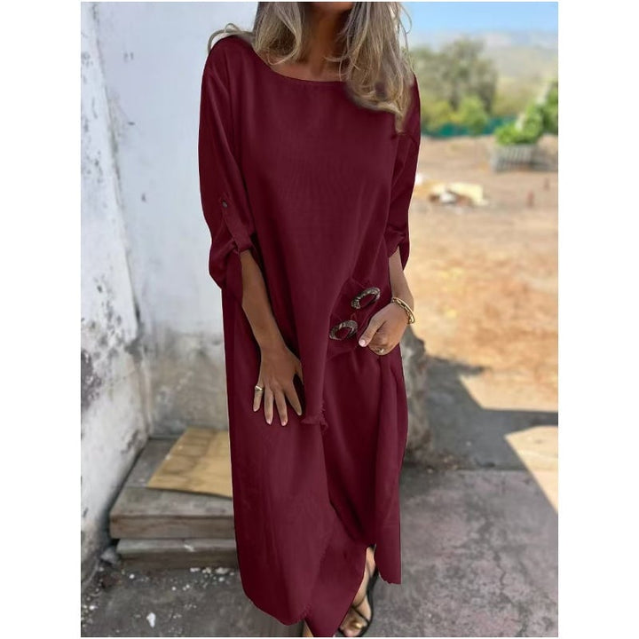 Full-length view of the Ashleigh coordinated two-piece set in an alternate color option