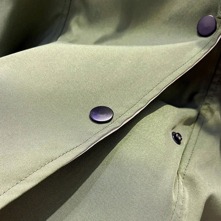 Aurelia windbreaker jacket sleeve detail with elastic cuff close-up