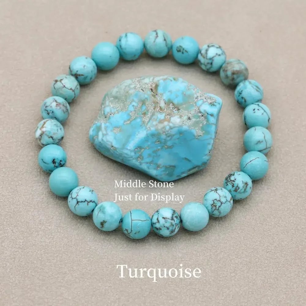 Turquoise bracelet detail shot showing craftsmanship and color depth