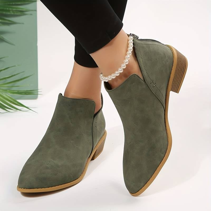 Beatrix elegant women's mid-calf boots in a sleek silhouette shown from the front, available in multiple colors