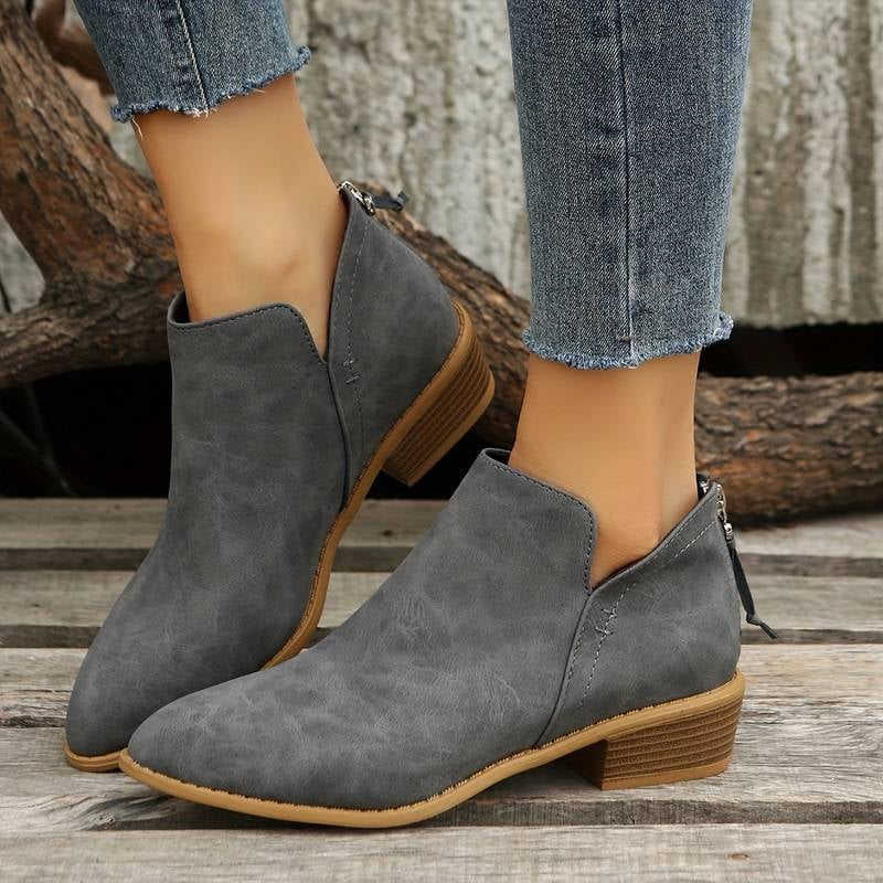 Beatrix women's boots styled with a midi skirt for a chic, put-together everyday look