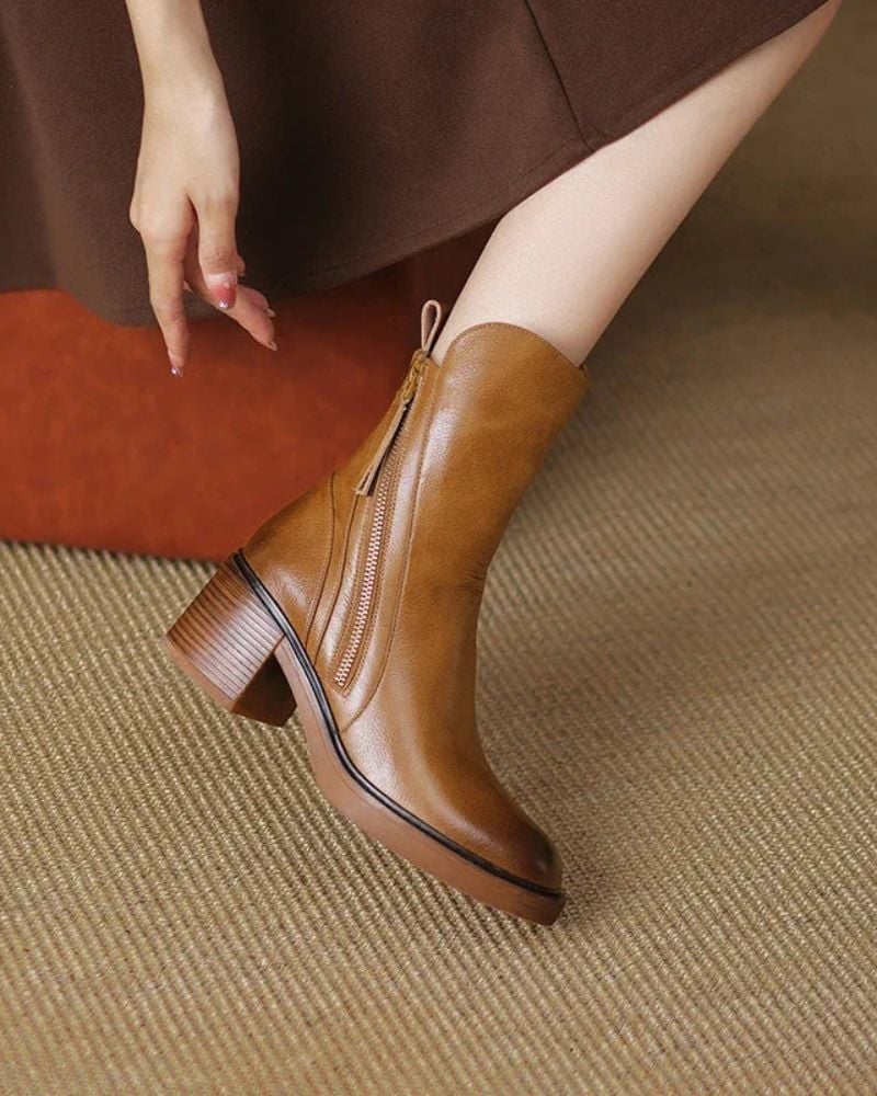 Belinda ankle boots worn with jeans showing versatile casual styling