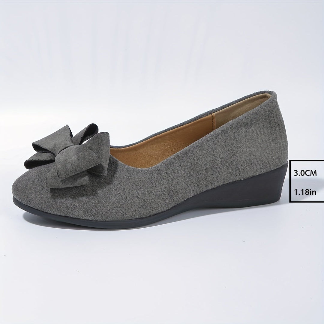 Blue Bella ballet flats, sole and heel view