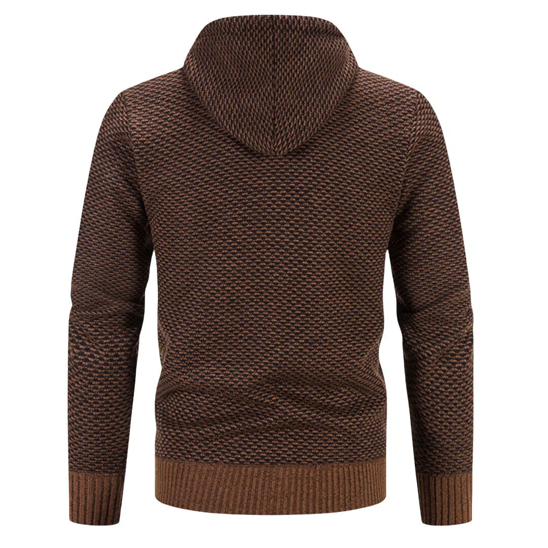 Detail shot of the premium knit construction and soft interior lining of the sweater vest
