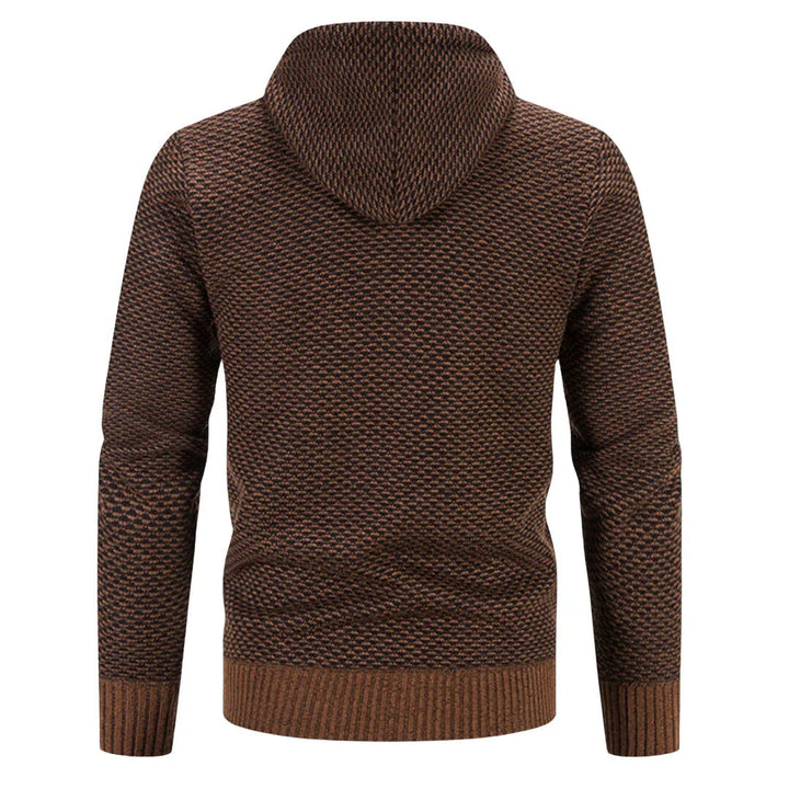 Detail shot of the premium knit construction and soft interior lining of the sweater vest