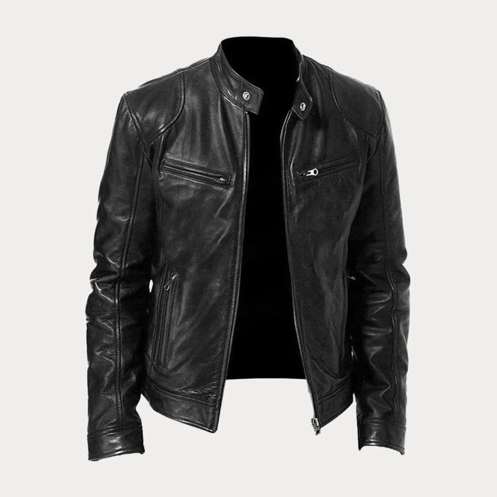 Women's casual insulated jacket in black with adjustable cuffs and secure front closure