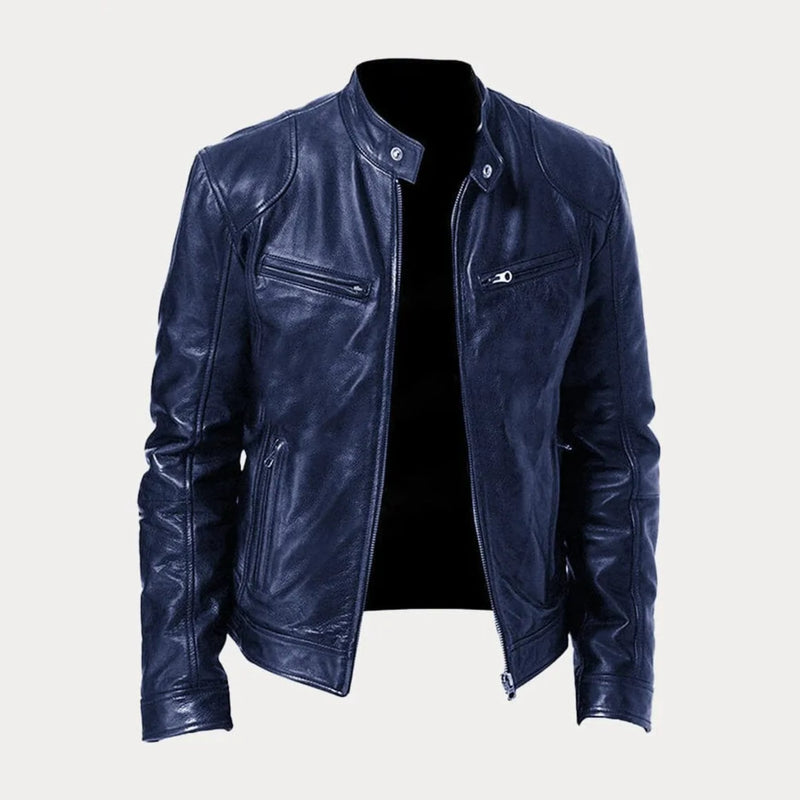 Women's casual jacket in brown shown from the front on a model