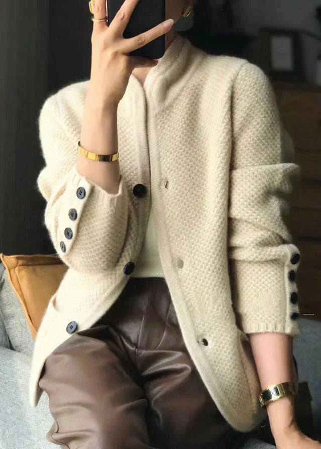 Florimay elegant cardigan styled with trousers for a work-ready ensemble