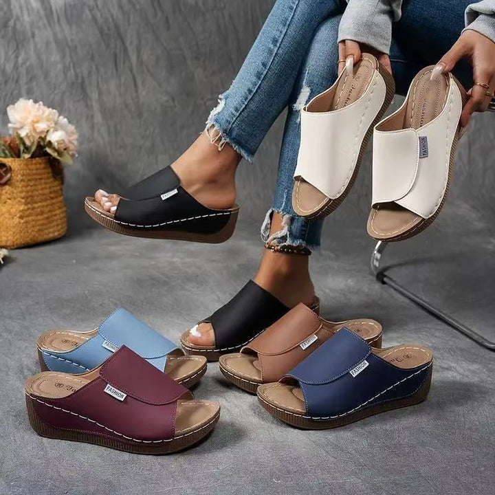 Overhead flat-lay of Blair cushioned shoes in multiple color options: white, brown, black, burgundy, blue, light blue