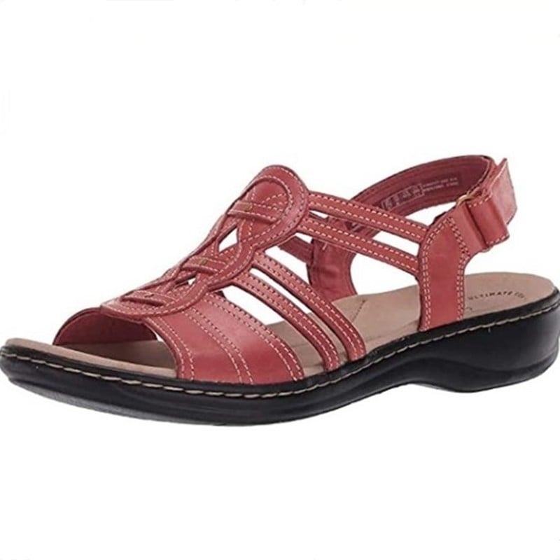 Briar women's cushioned sandals in black showcasing clean lines and supportive footbed, pair view