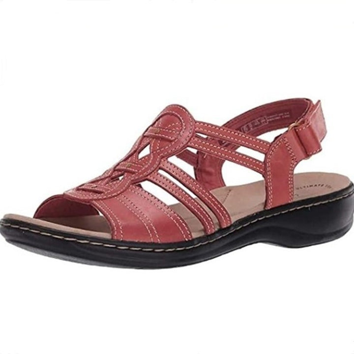 Briar women's cushioned sandals in black showcasing clean lines and supportive footbed, pair view