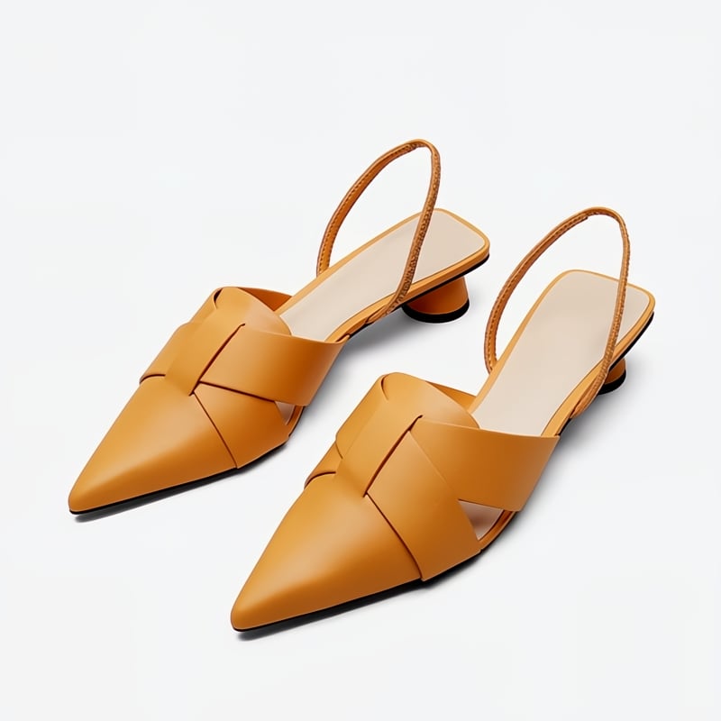 Close-up of Bridgette sandal cushioned insole and secure buckle strap detail