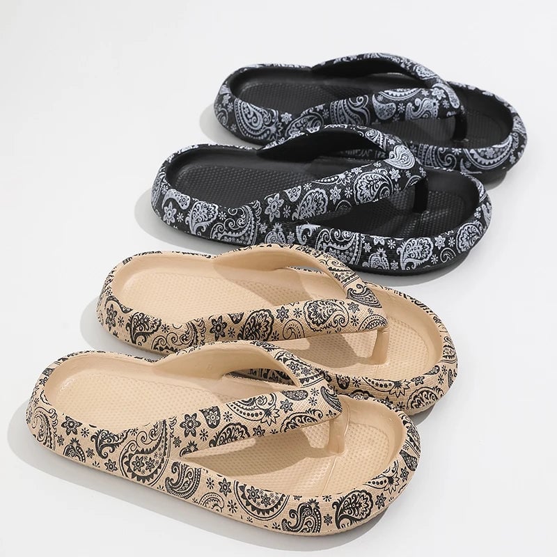 Brooke sandal in Black Leopard print, side view on neutral background