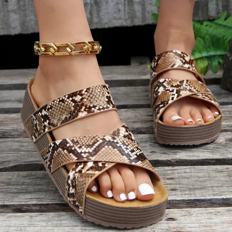Close-up of Carmen sandal footbed showing cushioned support and ergonomic contour