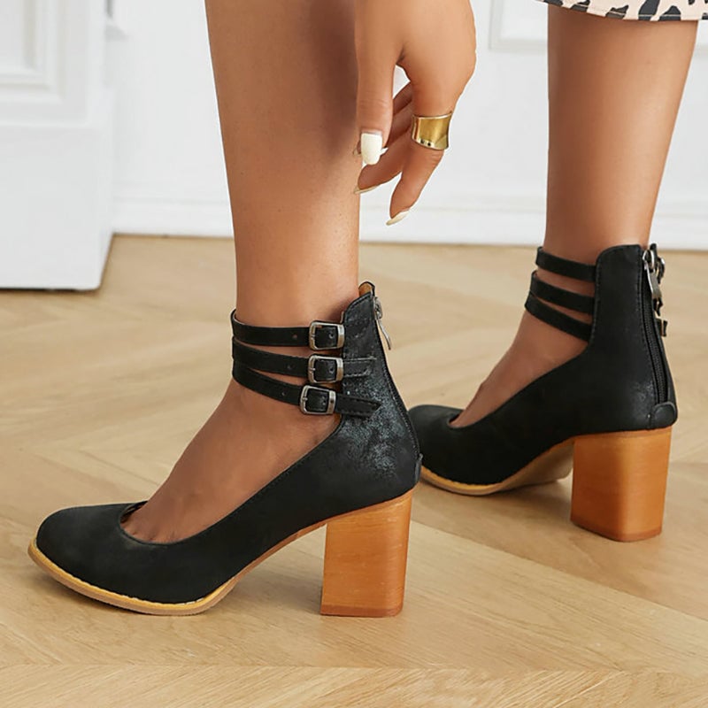 Casilda sandal sole view showing stable block heel construction