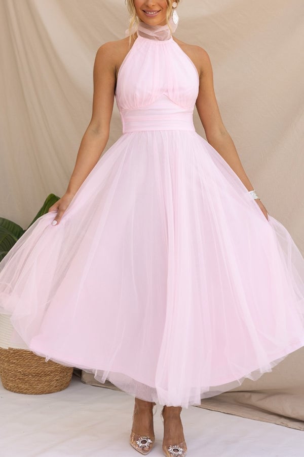Group shot of the Catalina tulle dress displayed in multiple available colors
