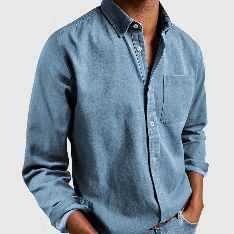 Military shirt laid flat showing overall silhouette and color