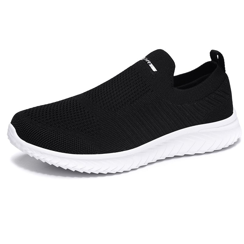 Celeste women's arch support shoes in Midnight Black, side profile view showing ergonomic sole and breathable upper