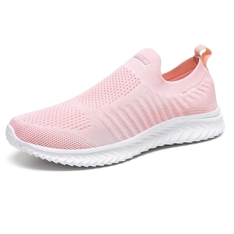 Celeste women's arch support shoes in Pink, angled front view on a clean white background