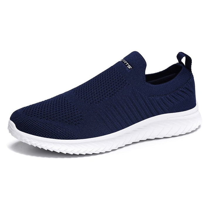 Celeste women's arch support shoes in Blue, rear three-quarter view showing lightweight construction and heel support