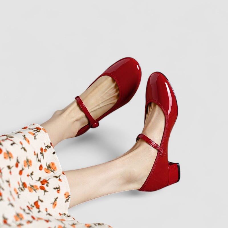 Close-up of classic elegant shoe upper showing refined detailing and soft flexible material in black