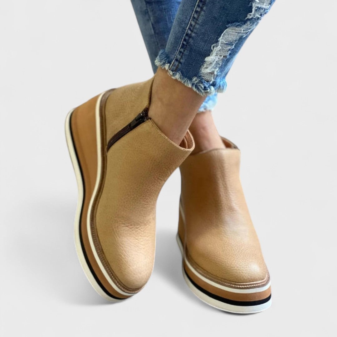 Close-up of Chloe waterproof shoe interior showing soft cushioned lining for all-day comfort