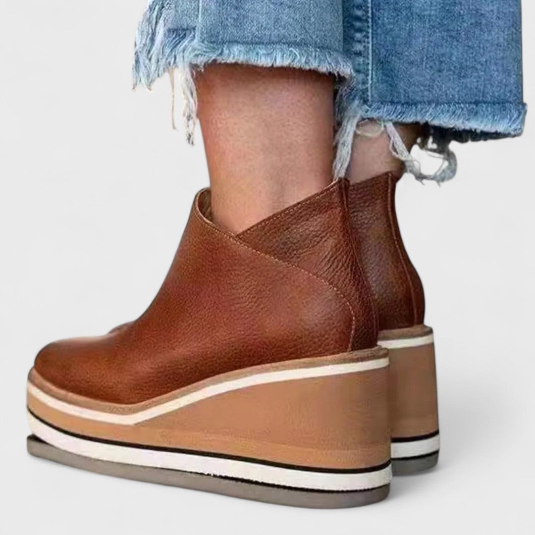Detail shot of Chloe waterproof shoe outsole highlighting grip pattern and waterproof construction