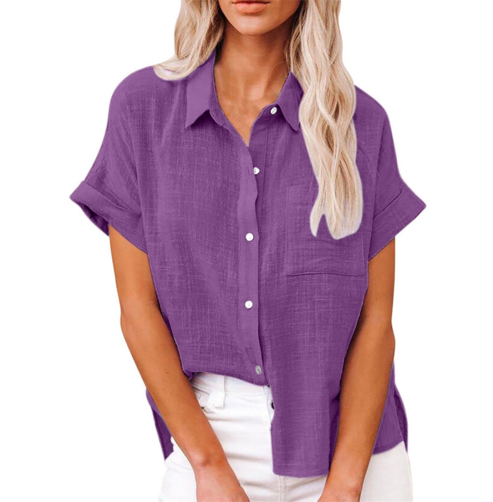 Flatlay of the Claudia lightweight shirt in Gray showing full silhouette