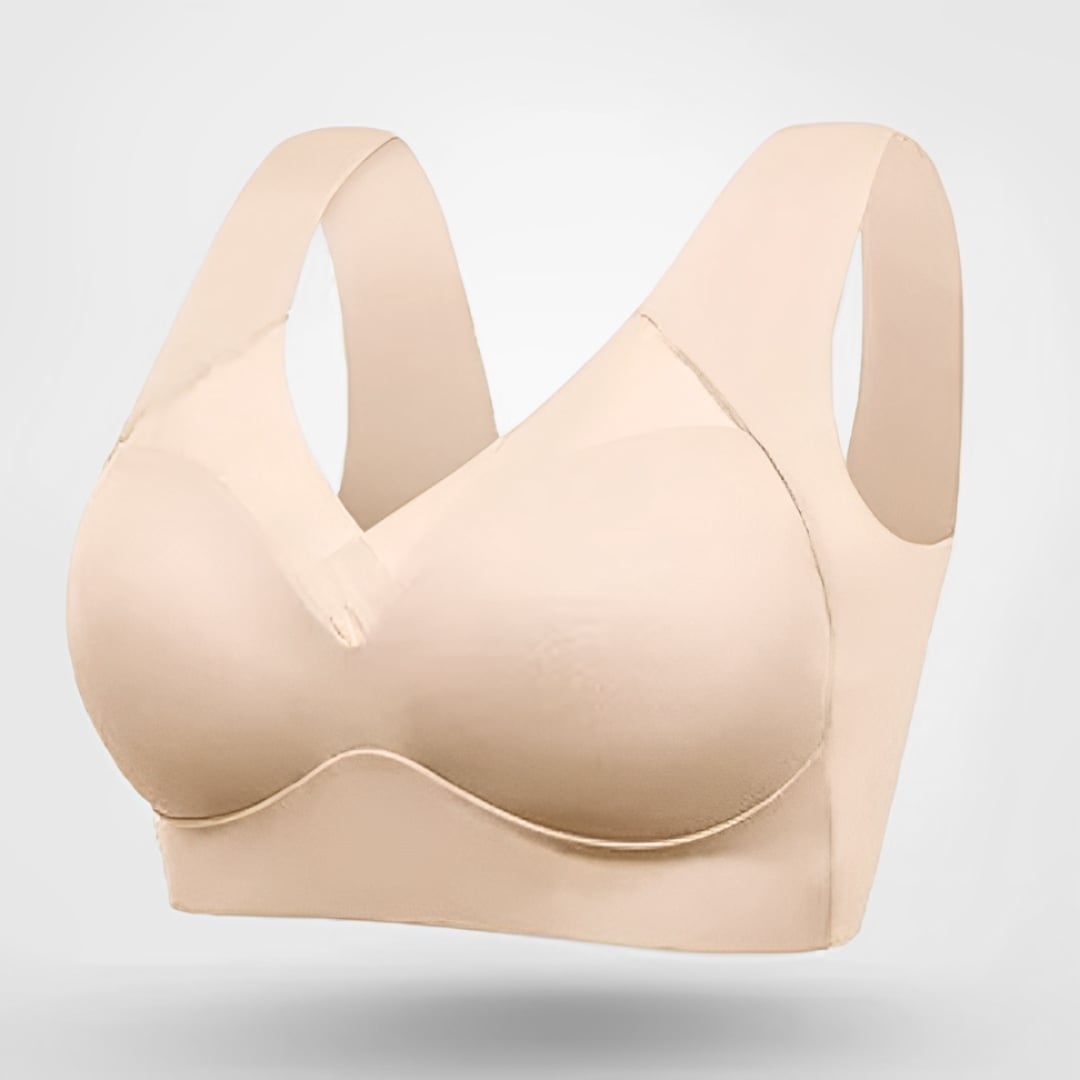 Close-up detail of seamless bra fabric texture highlighting soft stretchable material