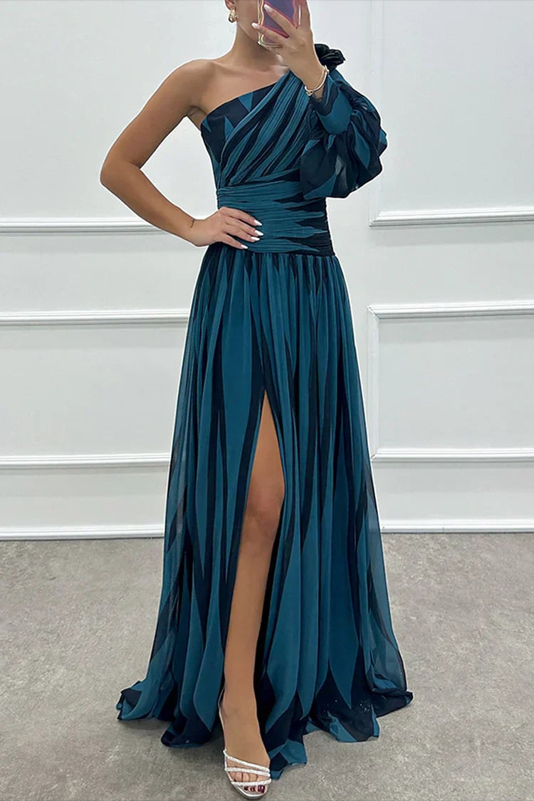 Detail shot of the Cordelia striped maxi dress fabric showcasing lightweight breezy material