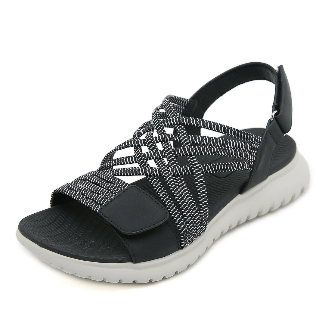 Cosette women's orthopedic adjustable sandals in beige on a neutral background