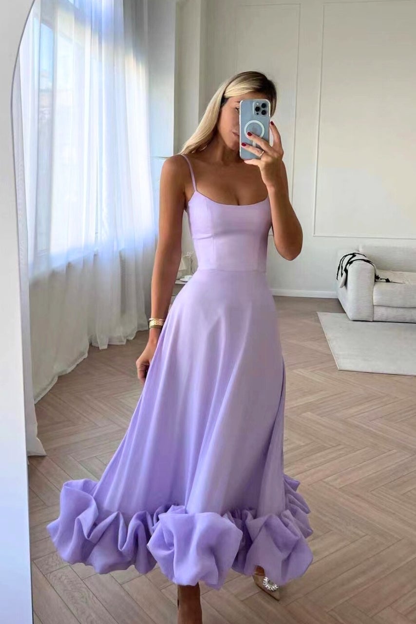 Dahlia dress in white styled with strappy heeled sandals