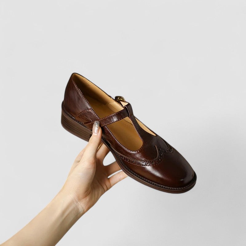 Daisy casual Mary Jane shoes in all three colors — beige, black, and brown — displayed together