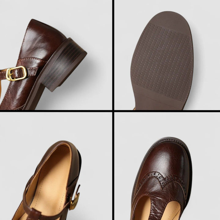 Underside of the Daisy Mary Jane shoes showing flexible, lightweight sole construction