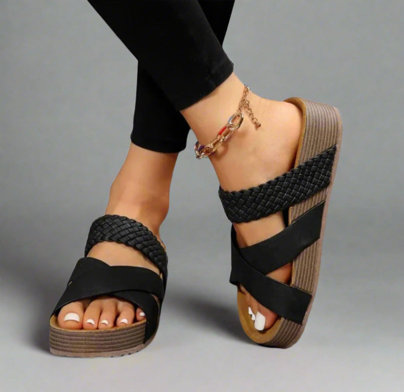 Dana orthopedic sandals in white displayed on a clean light background