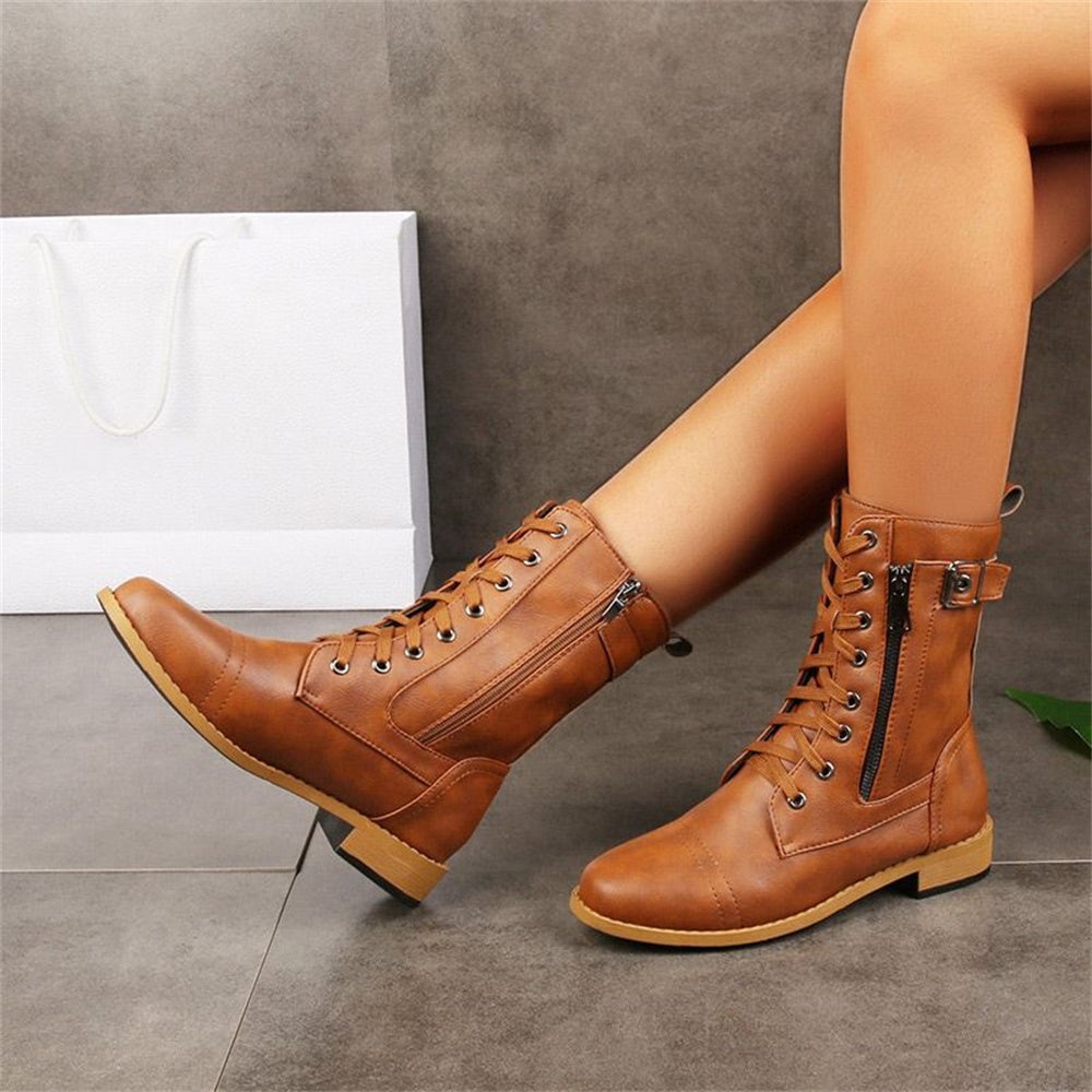 Close-up of non-slip outsole on brown orthopedic boot