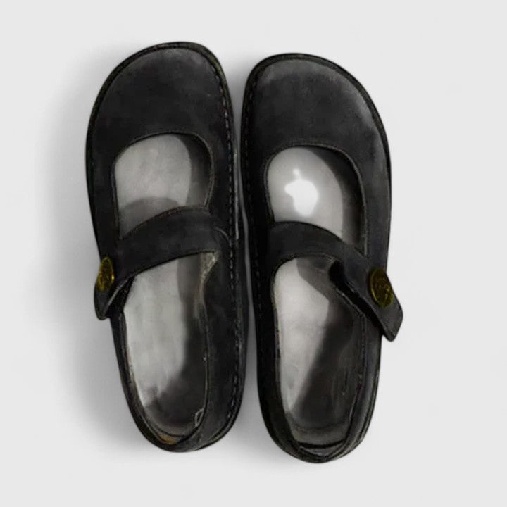 Pair of Danielle orthopedic comfort shoes arranged together showcasing available color options