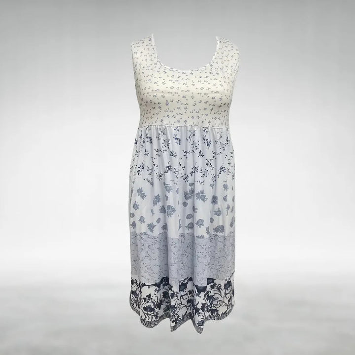 Close-up of the refined lace detailing and elegant finishing on the Darby evening dress