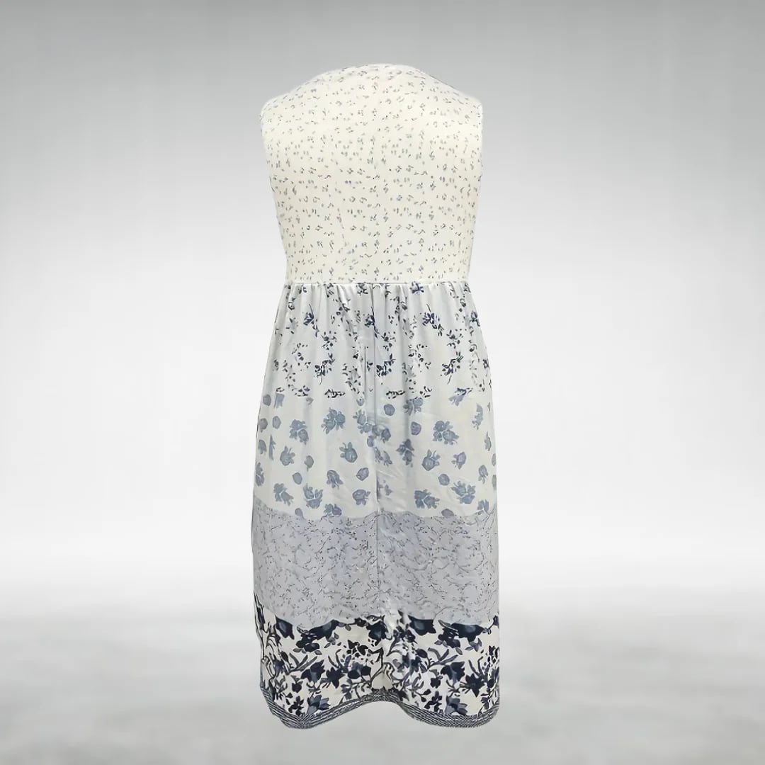 Darby lace flowy evening dress shown in available colors yellow, blue, and pink