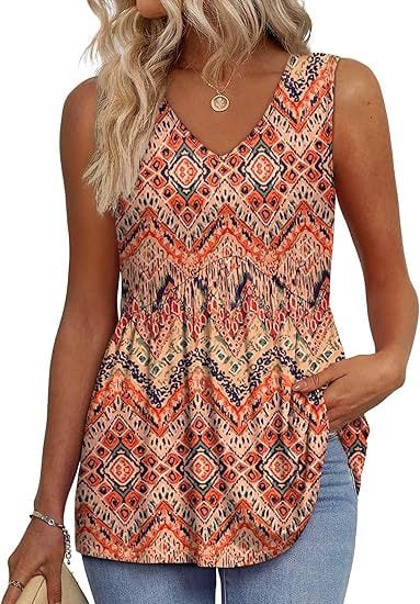Back view of a relaxed sleeveless top showing clean lines and a flattering silhouette