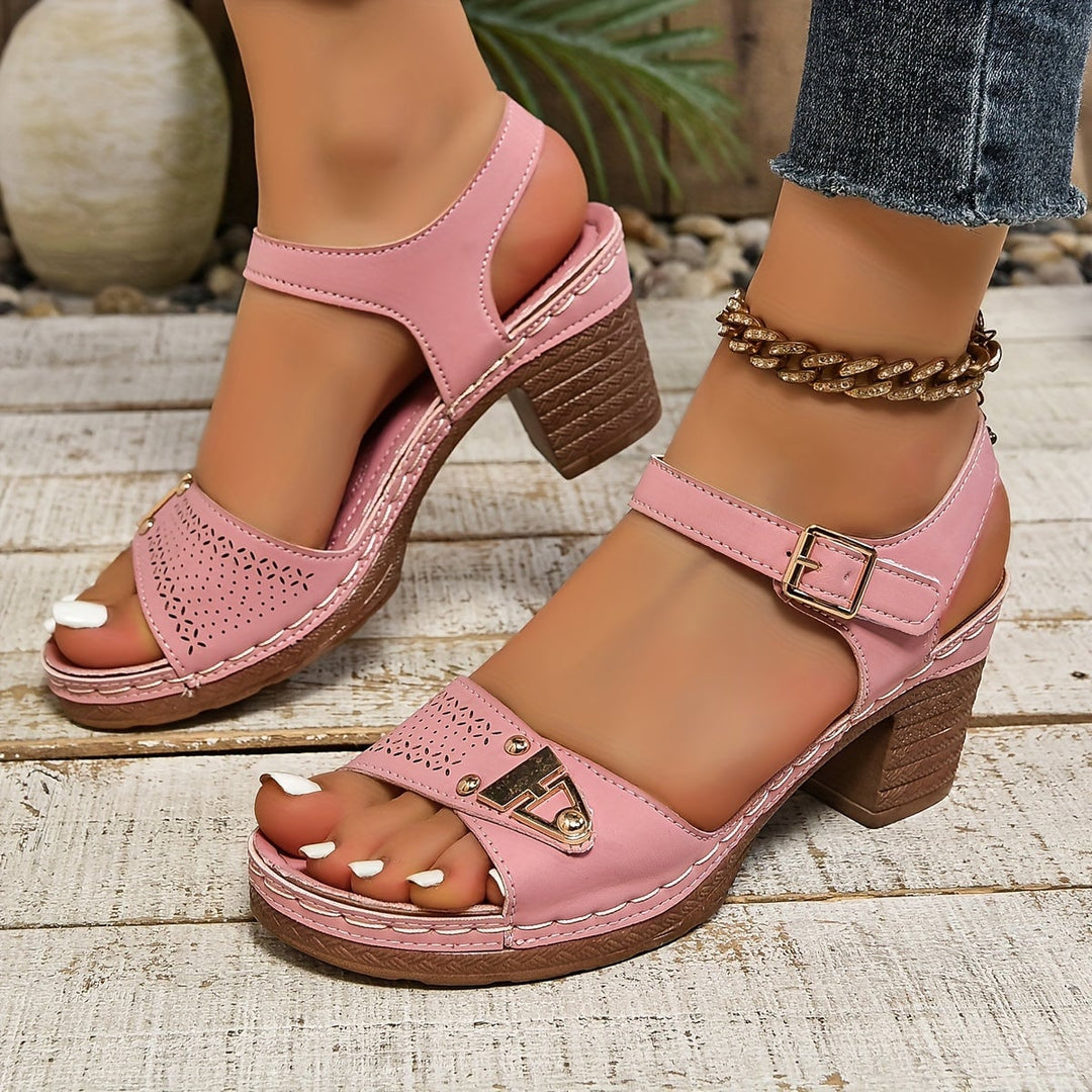 Demi women's sandal in khaki, side profile view