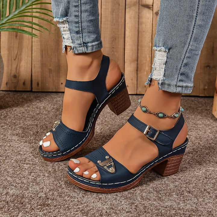 Demi women's sandal in pink, angled side view